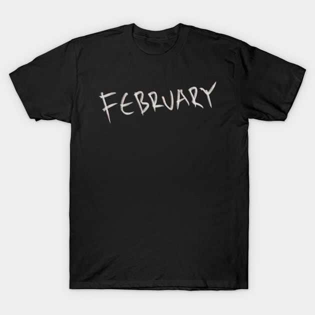 Hand Drawn February Month T-Shirt by Saestu Mbathi